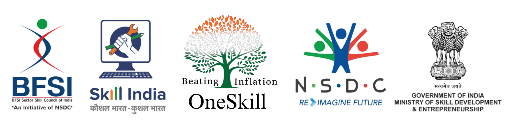 BFSI Sector Skill Council of India, Skill India, OneSkill, NSDC, Government of India Ministry of Skill Development